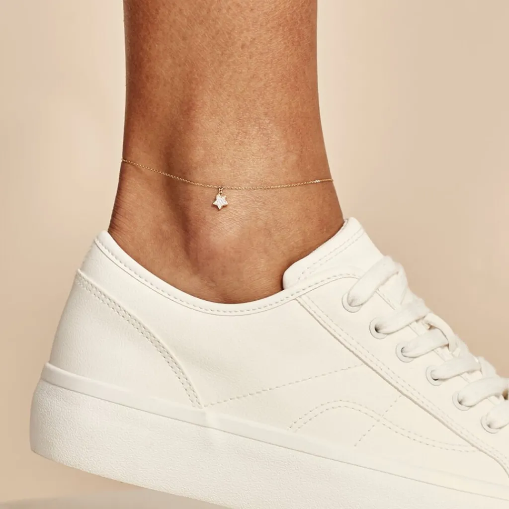 Histoire d'Or Chaîne De Cheville Valentiane Or Jaune Oxyde De Zirconium Online