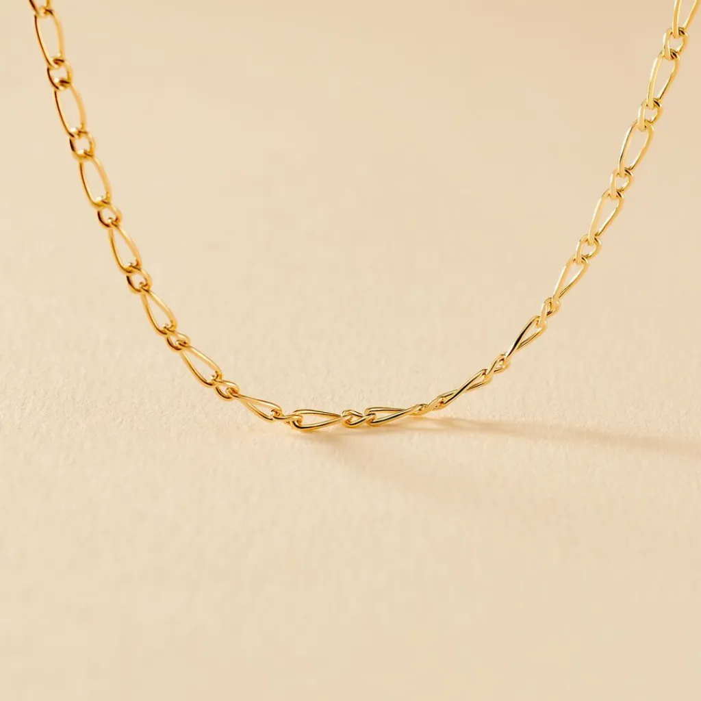 Histoire d'Or Chaîne Esma Maille Alternee 1/3 Or Jaune New