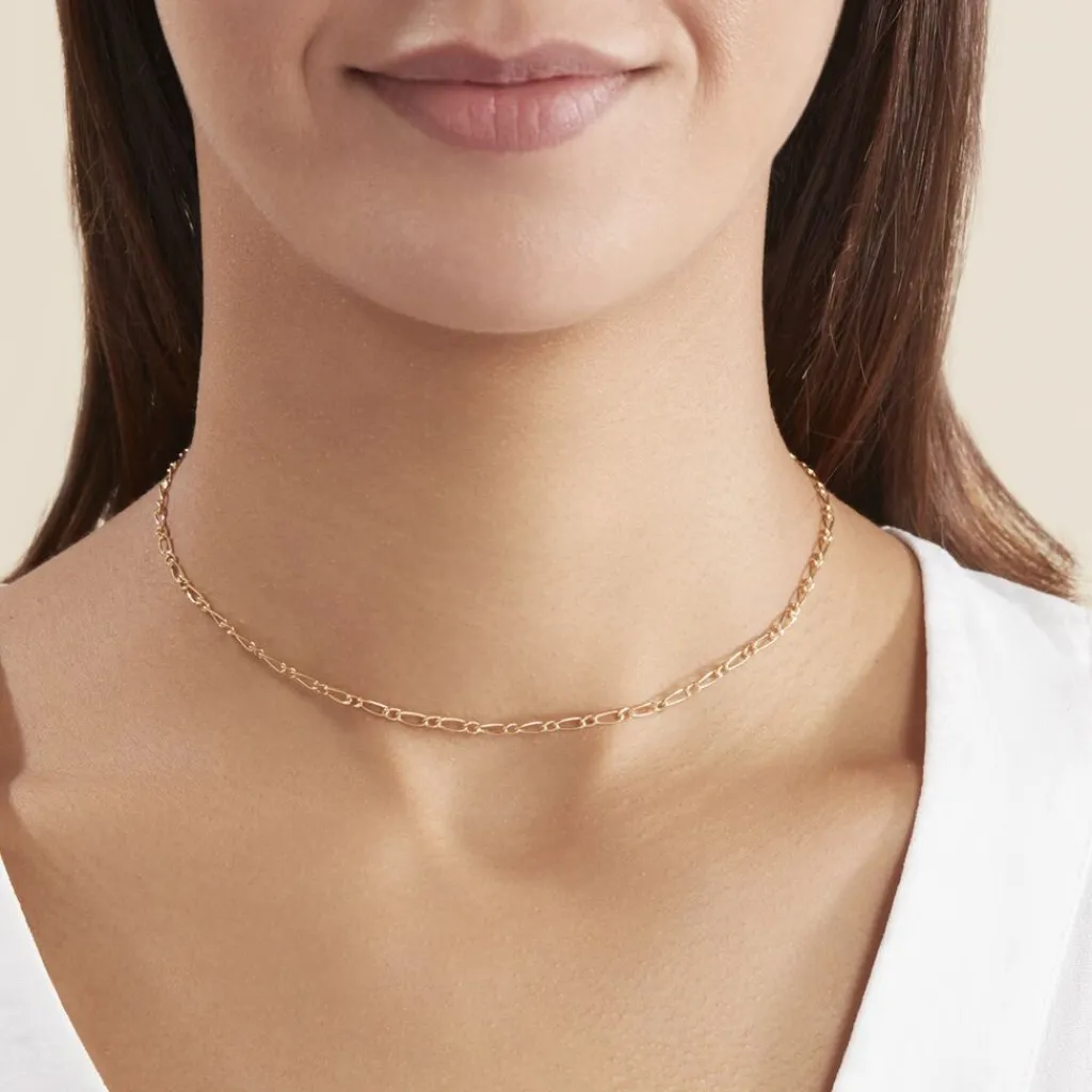 Histoire d'Or Chaîne Esma Maille Alternee 1/3 Or Jaune New