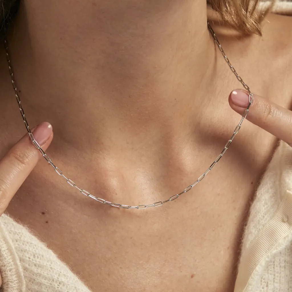 Histoire d'Or Chaîne Havana Argent Blanc New