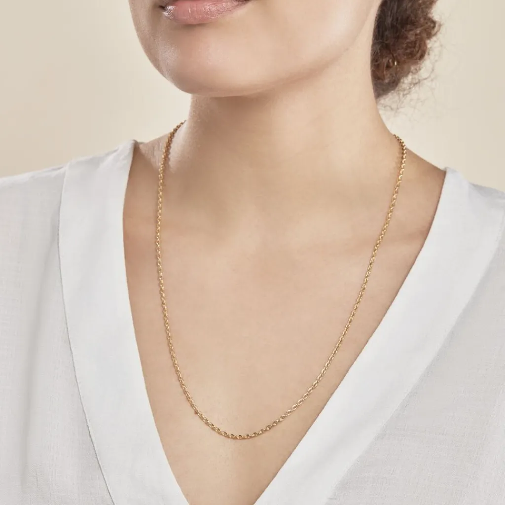 Histoire d'Or Chaîne Igoa Maille Forçat Diamantee Or Jaune