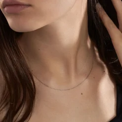 Histoire d'Or Chaîne Igoa Maille Forçat Diamantee Or Blanc Discount