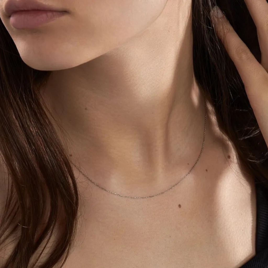 Histoire d'Or Chaîne Igoa Maille Forçat Diamantee Or Blanc Discount