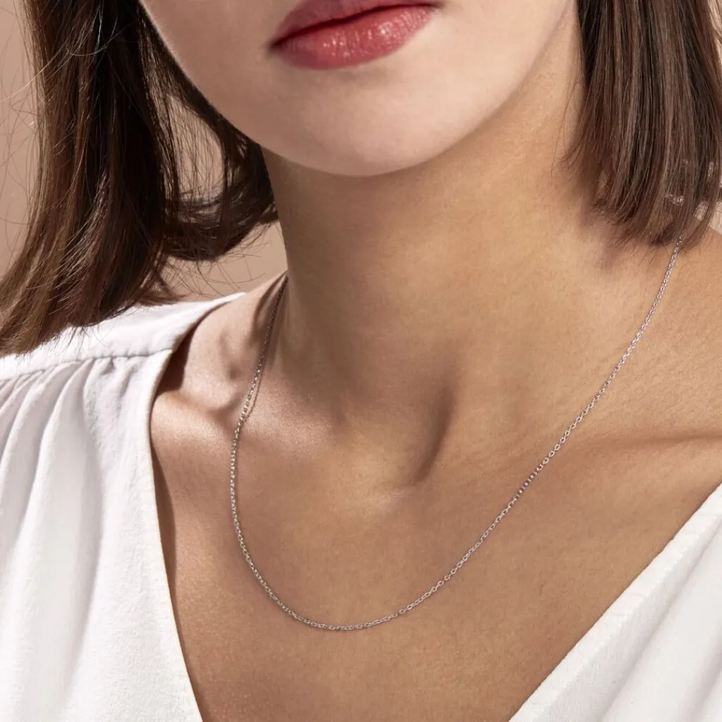 Histoire d'Or Chaîne Igoa Maille Forçat Diamantee Or Blanc Online