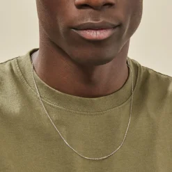 Histoire d'Or Chaîne Igoa Maille Forçat Diamantee Or Blanc Online