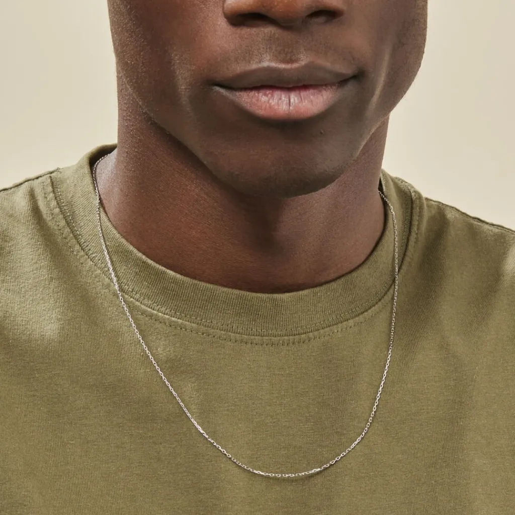 Histoire d'Or Chaîne Igoa Maille Forçat Diamantee Or Blanc Online