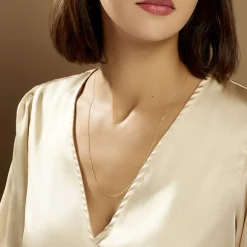 Histoire d'Or Chaîne Igoa Maille Forçat Diamantee Or Jaune New