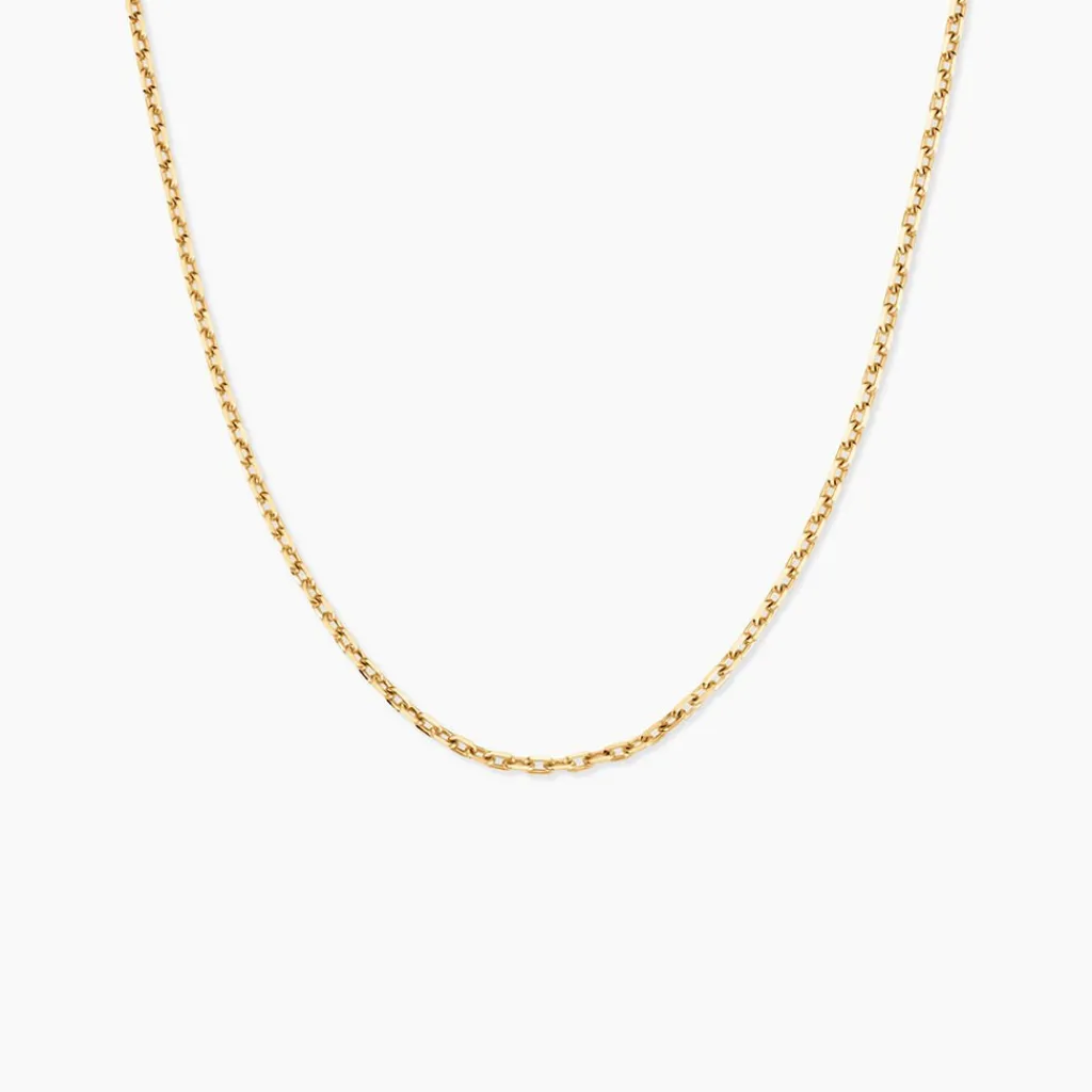 Histoire d'Or Chaîne Igoa Maille Forçat Diamantee Or Jaune