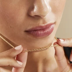 Histoire d'Or Chaîne Igoa Maille Forçat Diamantee Or Jaune Discount