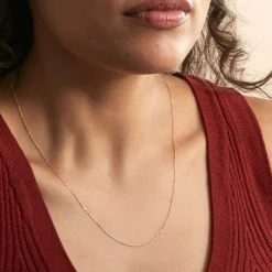 Histoire d'Or Chaîne Igoa Maille Forçat Diamantee or jaune Outlet