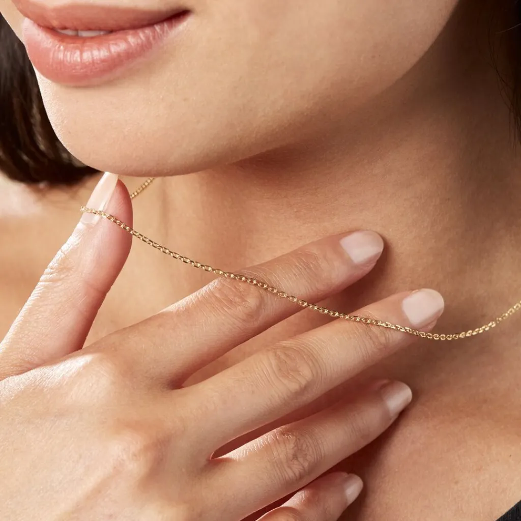 Histoire d'Or Chaîne Igoa Maille Forçat Diamantee Or Jaune Best