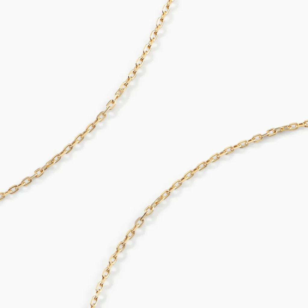 Histoire d'Or Chaîne Igoa Maille Forçat Diamantee Or Jaune Best