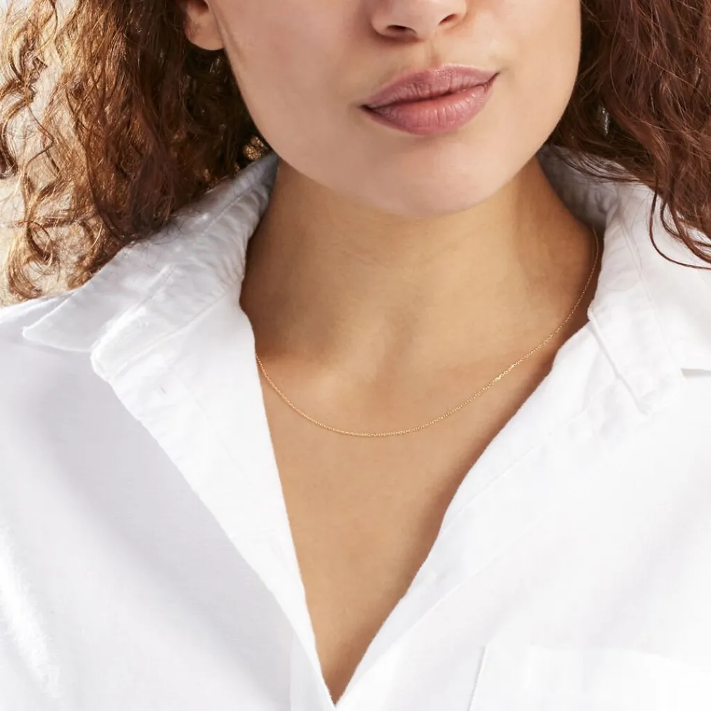 Histoire d'Or Chaîne Igoa Maille Forçat Diamantee Or Jaune