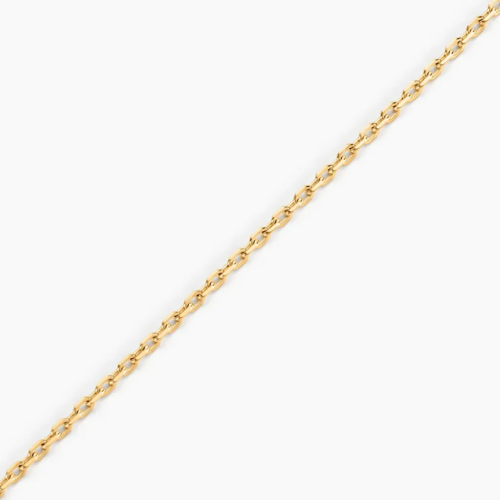 Histoire d'Or Chaîne Igoa Maille Forçat Diamantee Or Jaune