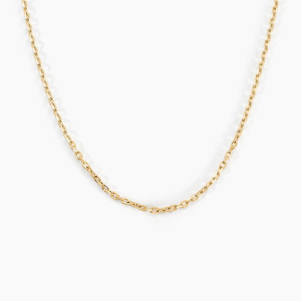 Histoire d'Or Chaîne Igoa Maille Forçat Diamantee Or Jaune
