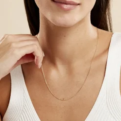 Histoire d'Or Chaîne Igoa Maille Forçat Diamantee Or Jaune Outlet