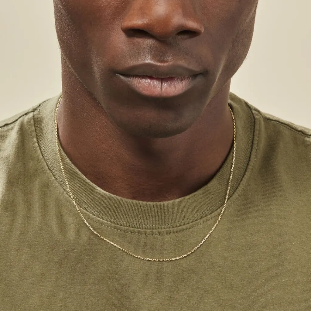 Histoire d'Or Chaîne Igoa Maille Forçat Diamantee Or Jaune Outlet