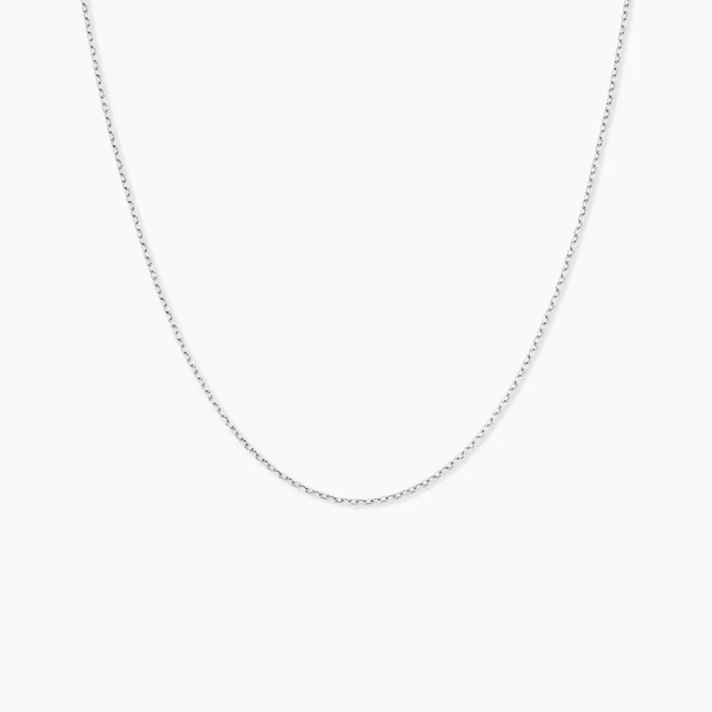 Histoire d'Or Chaîne Igoa Maille Forçat Diamantee Or Blanc Online