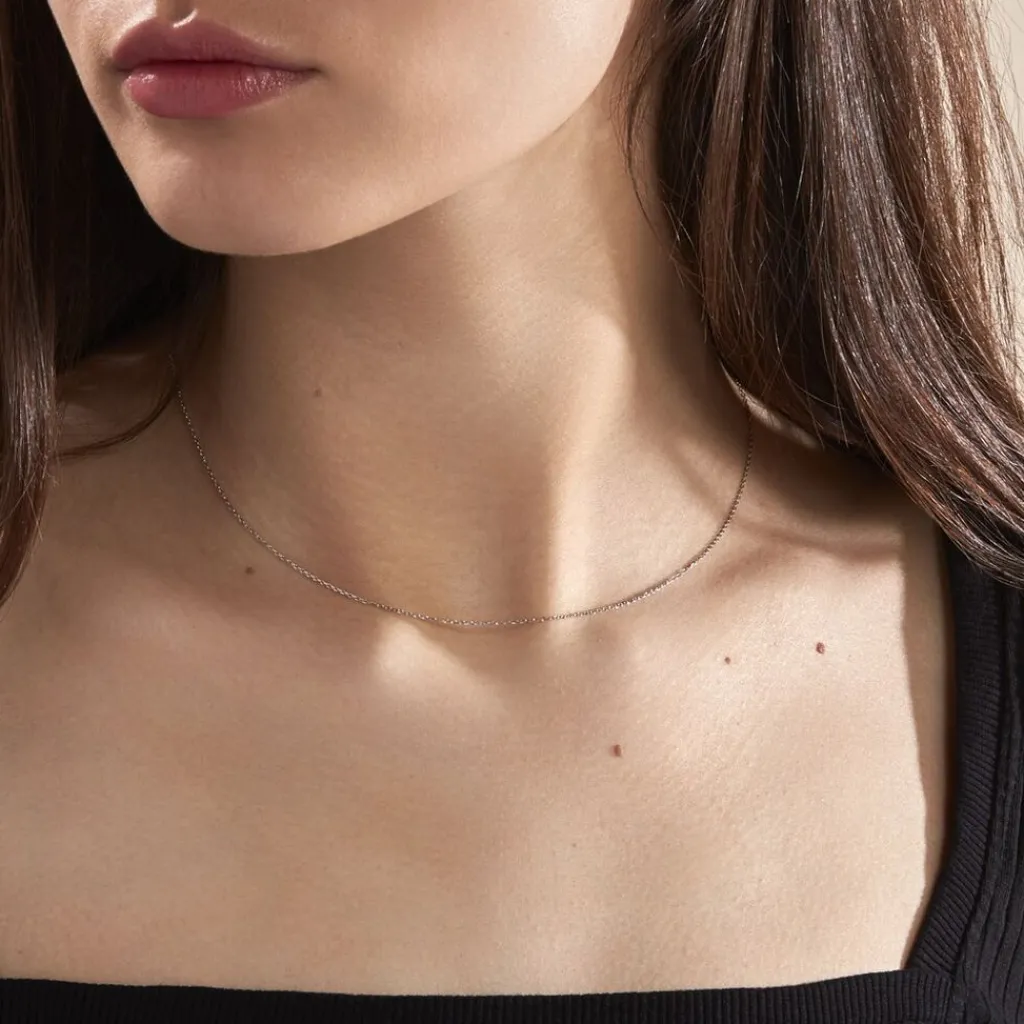 Histoire d'Or Chaîne Igoa Maille Forçat Diamantee Or Blanc Online