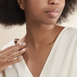 Histoire d'Or Chaîne Igoa Maille Forçat Diamantee Or Jaune Clearance