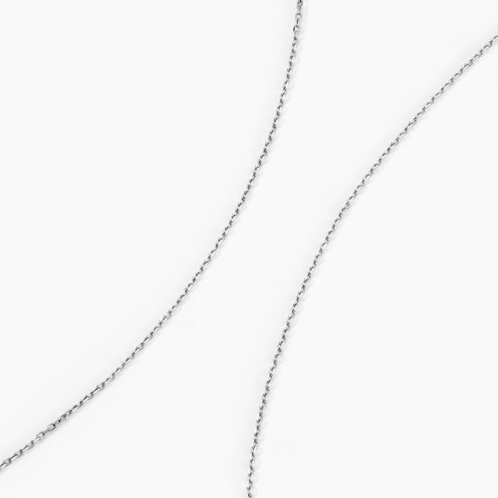 Histoire d'Or Chaîne Igoa Maille Forçat Diamantee or blanc Outlet