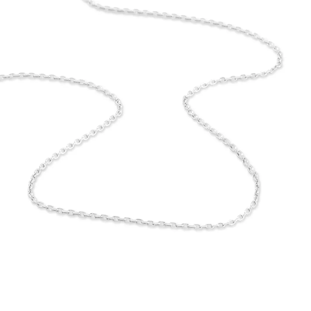 Histoire d'Or Chaîne Igoa Maille Forçat Diamantee or blanc Outlet