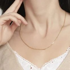 Histoire d'Or Chaîne Igoa Maille Forçat Diamantee Or Jaune New