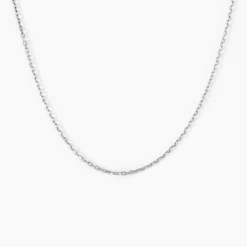 Histoire d'Or Chaîne Igoa Maille Forçat Diamantee Or Blanc Online