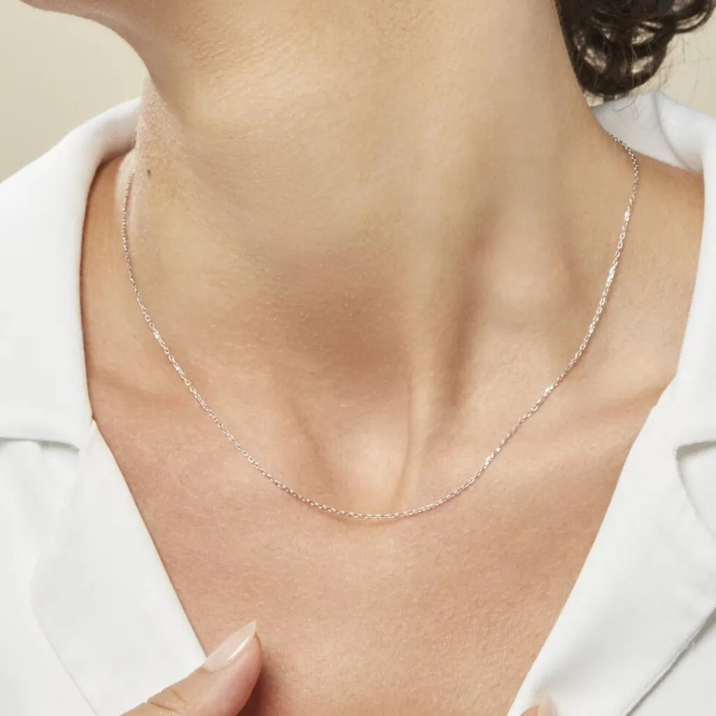 Histoire d'Or Chaîne Igoa Maille Forçat Diamantee Or Blanc Online