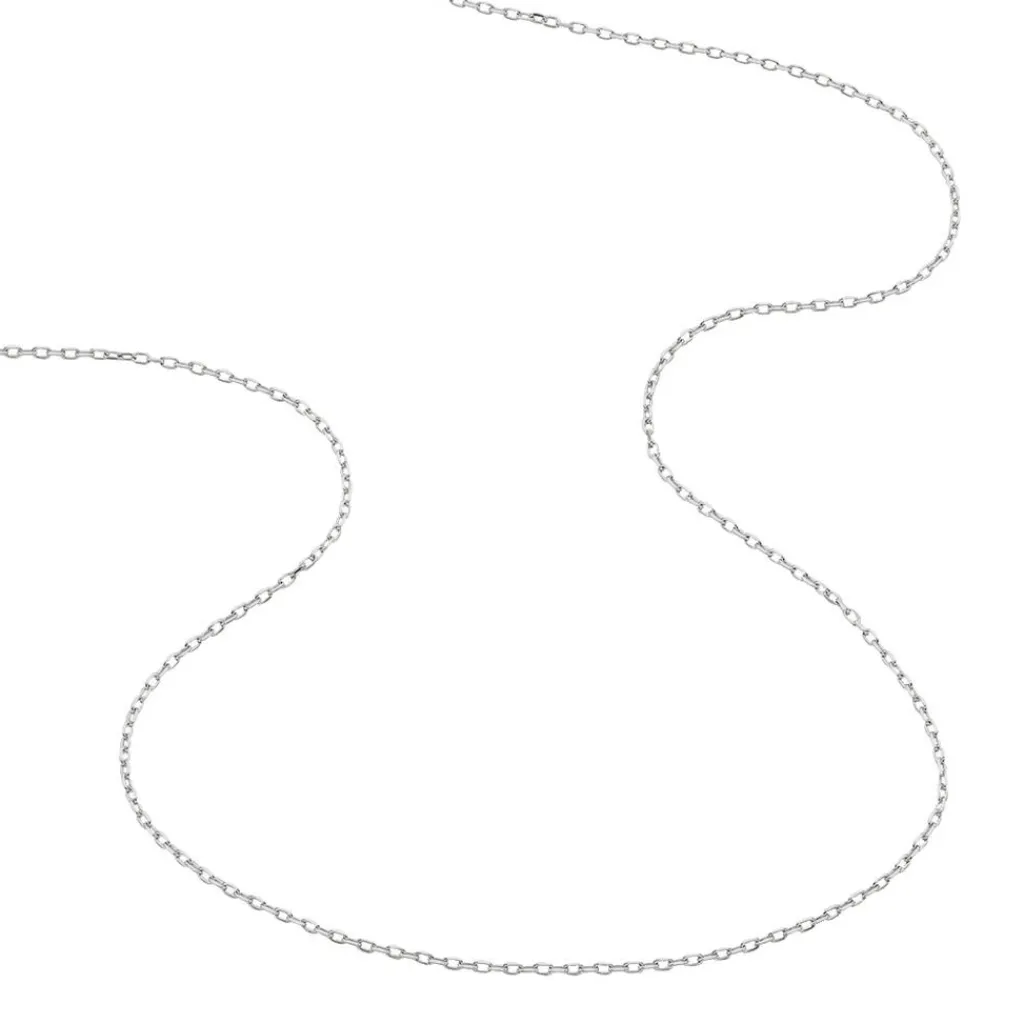 Histoire d'Or Chaîne Igoa Maille Forçat Diamantee Or Blanc Sale