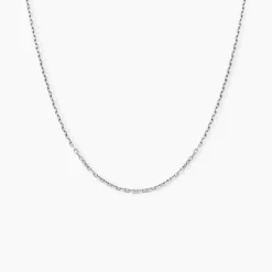 Histoire d'Or Chaîne Igoa Maille Forçat Diamantee or blanc Sale