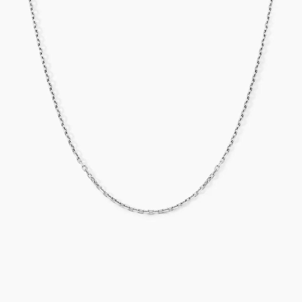 Histoire d'Or Chaîne Igoa Maille Forçat Diamantee or blanc Sale