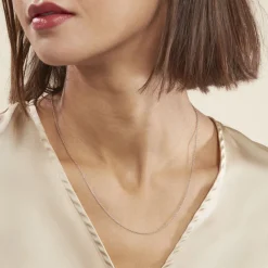 Histoire d'Or Chaîne Ilan Maille Forçat Ronde Or Blanc Sale