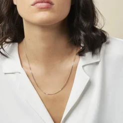 Histoire d'Or Chaîne Imad Maille Gourmette or blanc Clearance