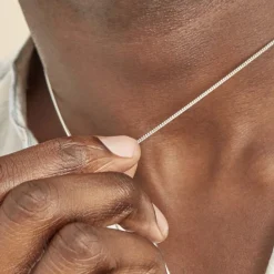 Histoire d'Or Chaîne Imad Maille Gourmette or blanc Clearance