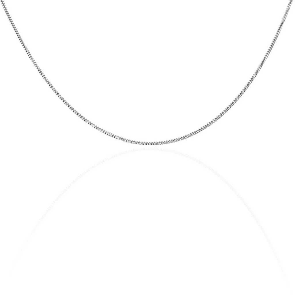 Histoire d'Or Chaîne Imad Maille Gourmette or blanc Sale