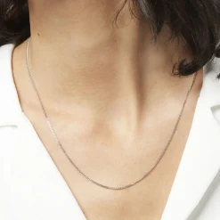 Histoire d'Or Chaîne Imad Maille Gourmette or blanc Sale