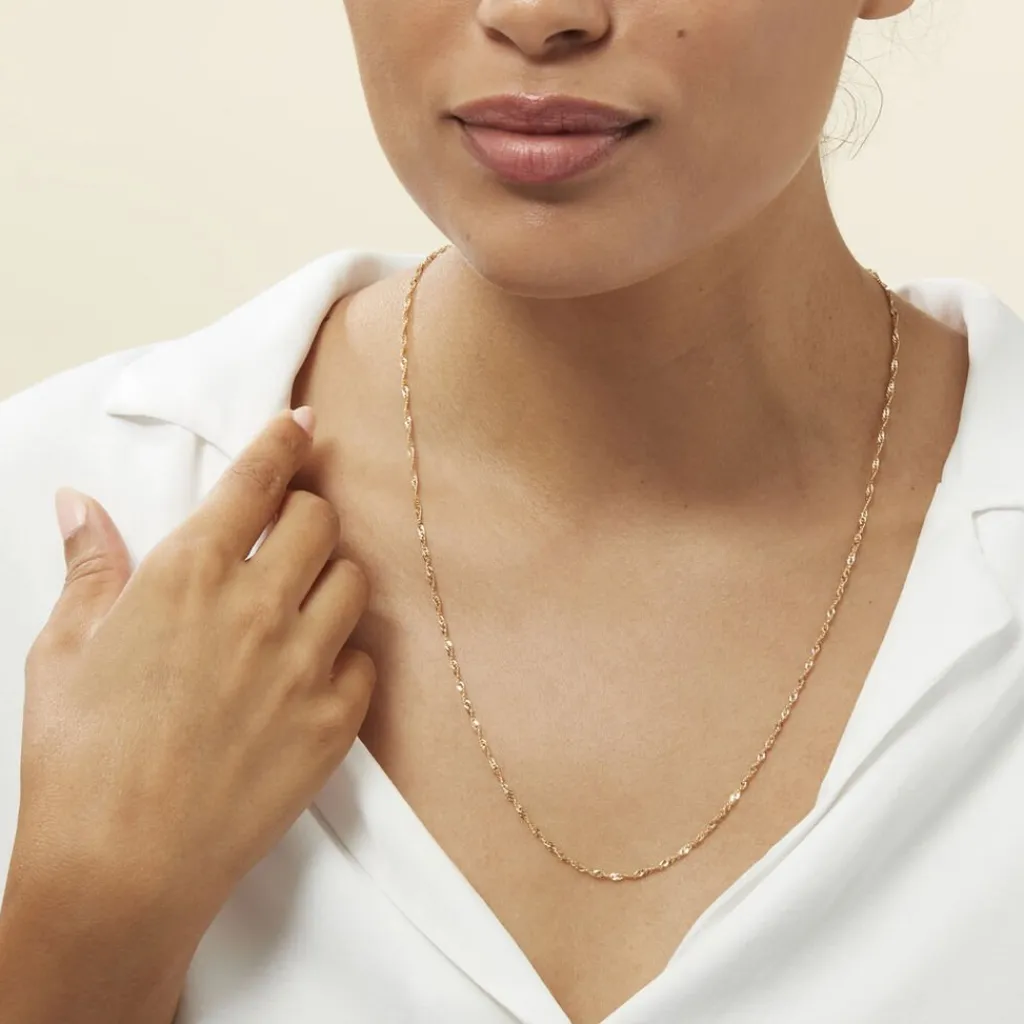 Histoire d'Or Chaîne Imanie Maille Singapour Or Jaune Best