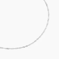 Histoire d'Or Chaîne Imanie Maille Singapour or blanc Online