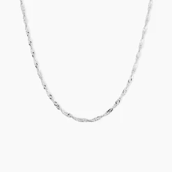 Histoire d'Or Chaîne Imanie Maille Singapour or blanc Online