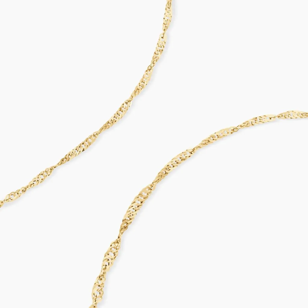 Histoire d'Or Chaîne Imanie Maille Singapour Or Jaune Clearance