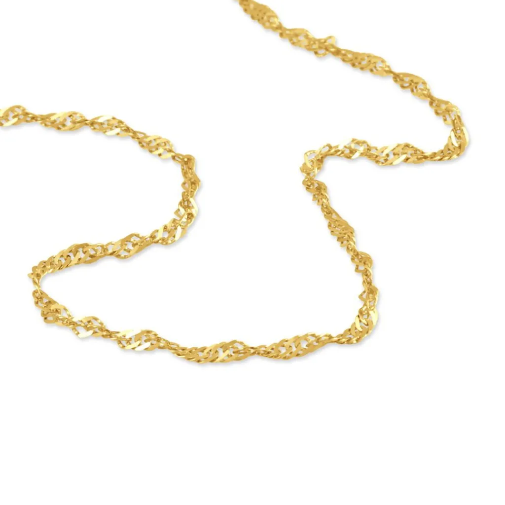 Histoire d'Or Chaîne Imanie Maille Singapour Or Jaune Clearance