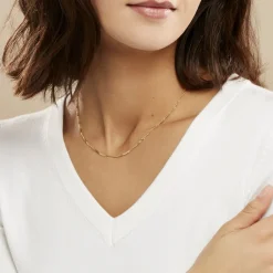 Histoire d'Or Chaîne Imanie Maille Singapour or jaune New