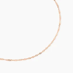 Histoire d'Or Chaîne Imanie Maille Singapour or rose Hot