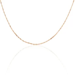 Histoire d'Or Chaîne Imanie Maille Singapour or rose Hot