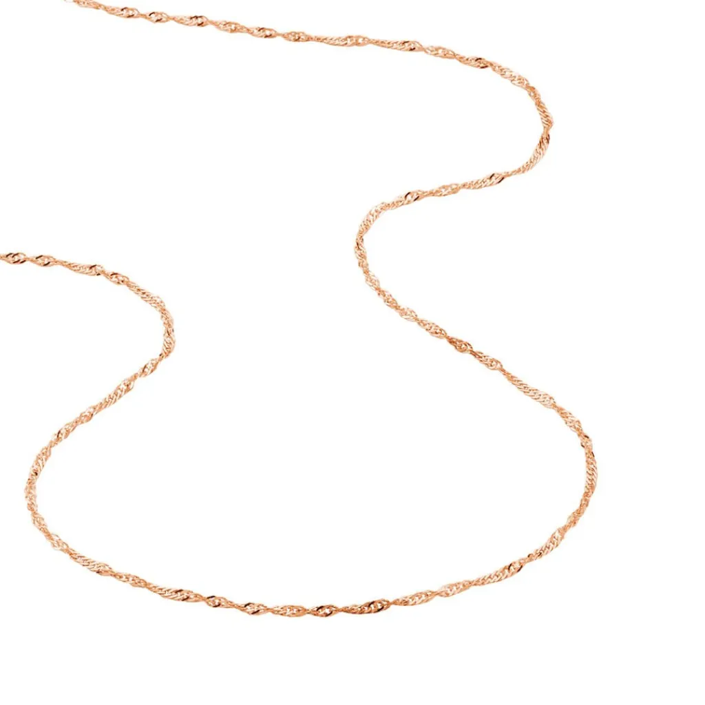 Histoire d'Or Chaîne Imanie Maille Singapour or rose Hot