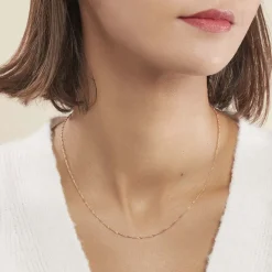 Histoire d'Or Chaîne Imanie Maille Singapour Or Jaune Best