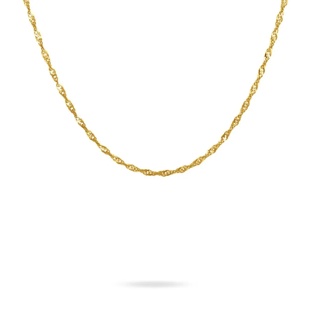 Histoire d'Or Chaîne Imanie Maille Singapour Or Jaune