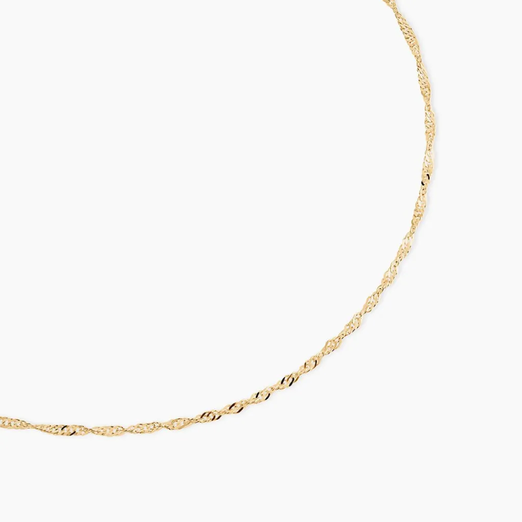 Histoire d'Or Chaîne Imanie Maille Singapour Or Jaune Online