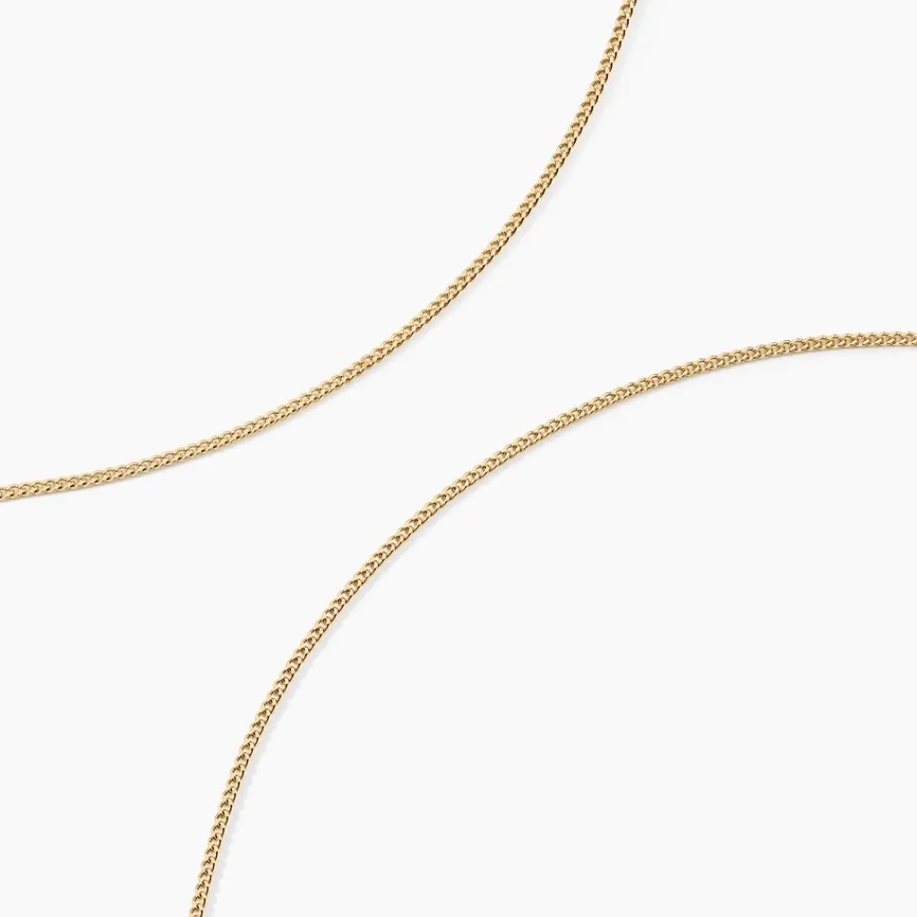 Histoire d'Or Chaîne Ixia Maille Gourmette Diamantee Or Jaune Clearance